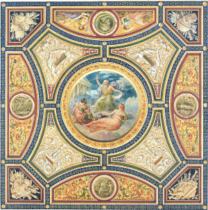 John Gregory Grace - Ceiling Design for Ante-Library, Longleat, Wiltshire