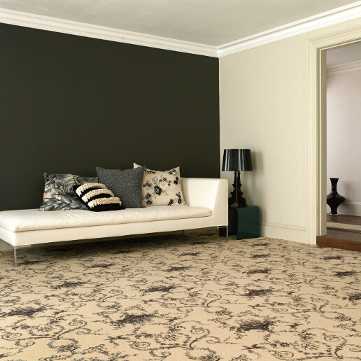 Brintons Classic Florals Collection Toile Empire Black Broadloom Roomset