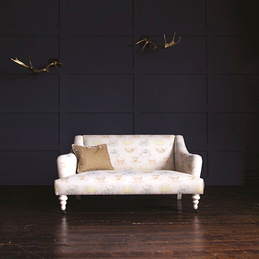 John Sankey Beckett Occasional Sofa in Tea Time Pastel Fabric