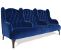 John Sankey Buckingham Three Seater Large Sofa in Blue Velvet Fabric
