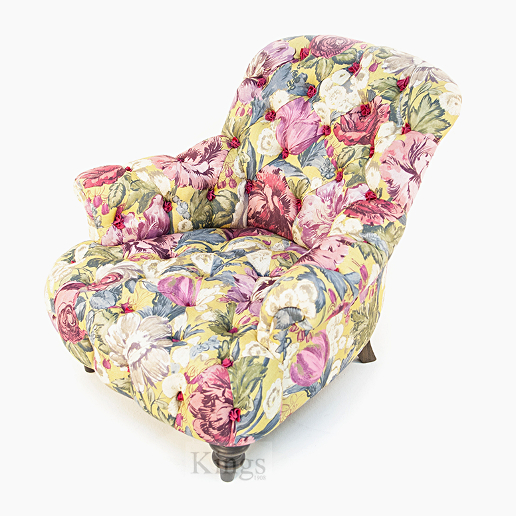 John Sankey Crinoline Chair in Loseley Park Lime Fabric Top