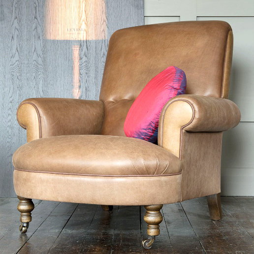 John Sankey Partridge Chair in Horatio Toffee Leather