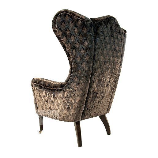 John Sankey Rickman Chair in Brown Velvet Fabric