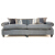 John Sankey Tolstoy Sofa in Grey Wool Fabric with Velvet Piping