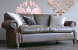 John Sankey Tolstoy Sofa in Hawker Peat Full Leather with Brass Arm Studs