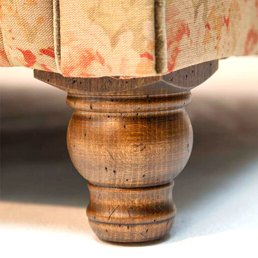 John Sankey Tolstoy Sofa Legs Detail in Antique Oak Finish