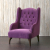 John Sankey Upholstery Buckingham Wing Chair in Tate Velvet Blackberry Fabric