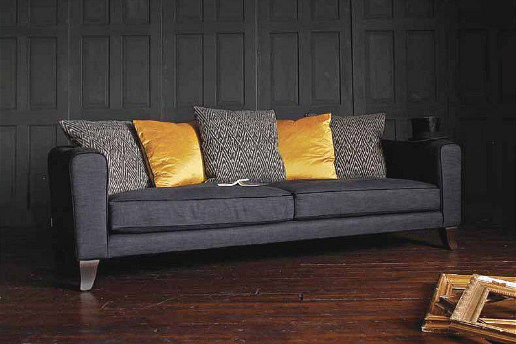 John Sankey Voltaire Sofa with Contrast Scatter Cushions