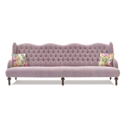 John Sankey Constantine Royal Sofa in Velvet Fabrics from Kings Interiors - the Ideal Place for Luxury Handmade British Upholstery, Furniture and Flooring, Best Prices and Free Delivery in the UK