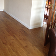 Dark Oak Engineered Wood Flooring Fitted to Hallway and Lounge