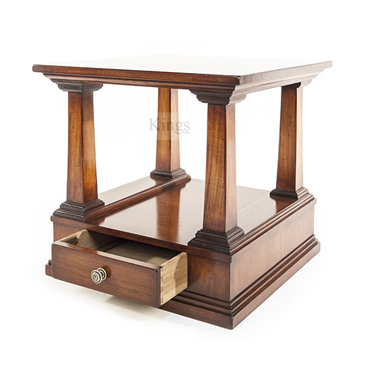 REH Kennedy Classic Lamp Table With Drawer in Cherry Wood 4