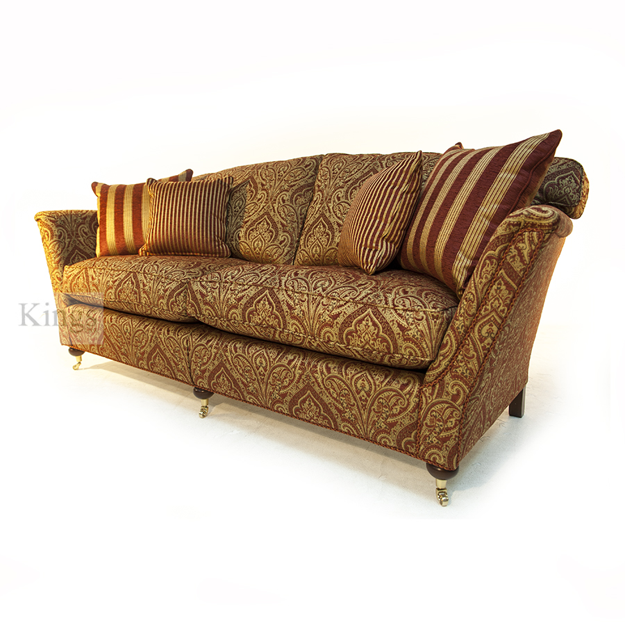 Duresta Ruskin Large Sofa And Chair in Aubusson Rouge