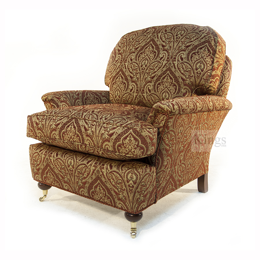 Duresta Ruskin Large Sofa And Chair in Aubusson Rouge