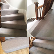 100% New Zealand Wool Carpet Fitted to Stairs and Landing By Calvin