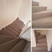100% wool loop pile carpet from Telenzo Expertly fitted by Ben