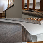 Hall, stairs and landing fitted by Terry. A tricky fit around the spindles but superbly finished. Excellent job.