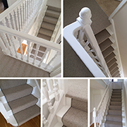 Telenzo 100% Wool Loop Runner Fitted To Stairs