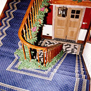 Ulster Carpets Sheridan Royal Blue Pindot Fitted With a Single Border.