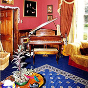 Ulster Carpets Sheridan Royal Blue Cameo fitted With an Internal Border.