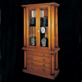 REH Kennedy Classic Solid Cherrywood Glass Display Cabinet With Draws 5003
