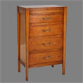 REH Kennedy Deco Cherry Four Draw Cabinet 