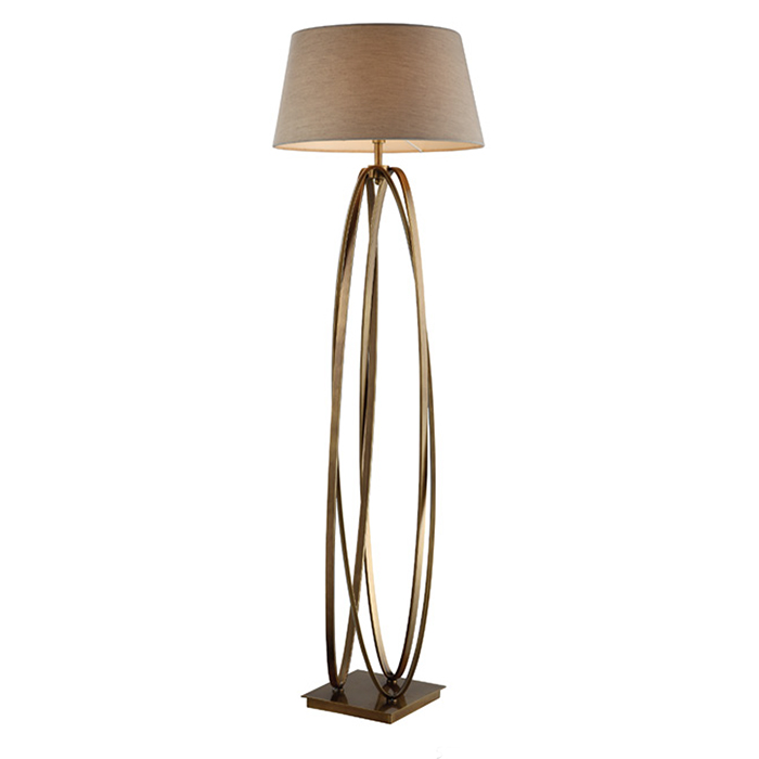 R V Astley Brisa Bronze Loop Floor Lamp 5576