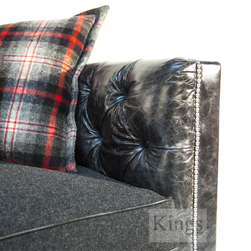 Tetrad Upholstery Grand Empire Sofa In Black Hide 4