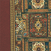 Ulster Carpets Glenavy Axminster Ethnic Panel Runner Rust 01/2137