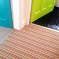 Multi Coloured Doors with Multi Coloured Carpet