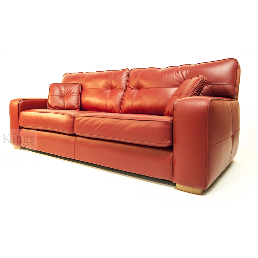 Collins and Hayes Drake Sofa and Chair in Red Leather
