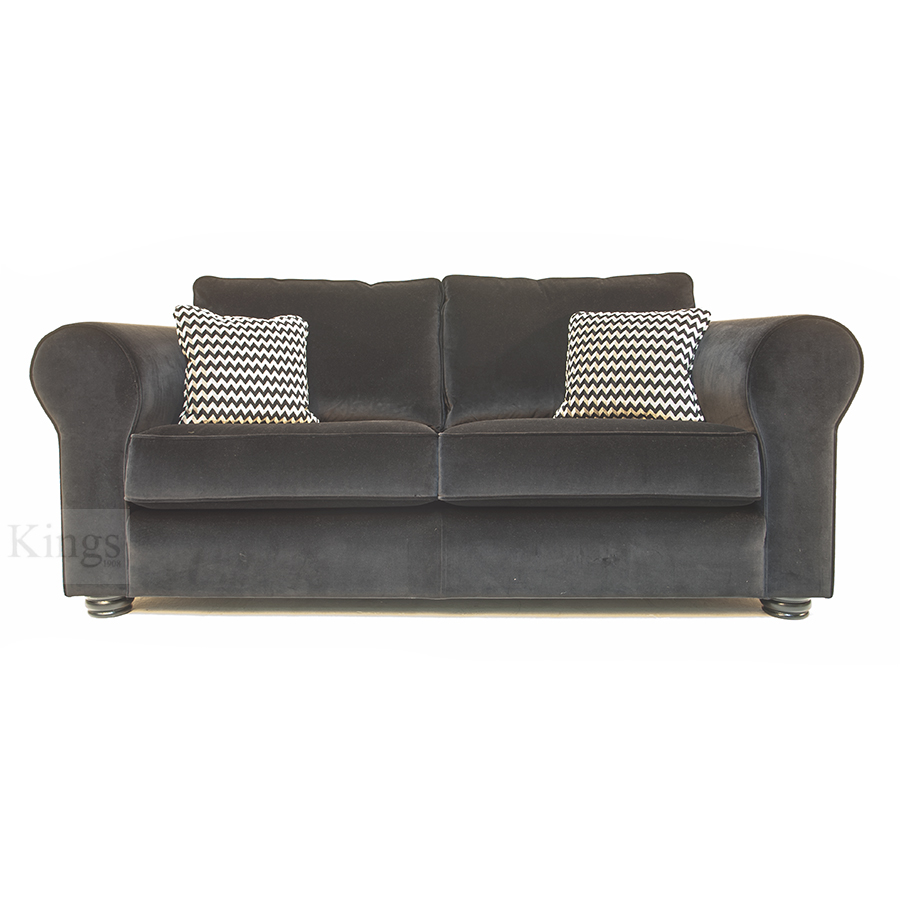 Collins and Hayes Angelo Medium Sofa in Black Velvet