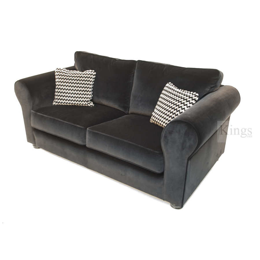 Collins and Hayes Angelo Medium Sofa in Black Velvet