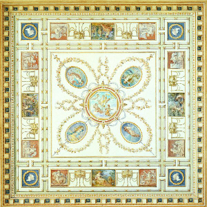 John Gregory Grace - Design for a decorated Square Ceiling, Carrington House, Whitehall, London