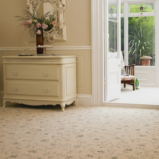 Brintons Classic Florals Collection Parterre champagne broadloom Roomset