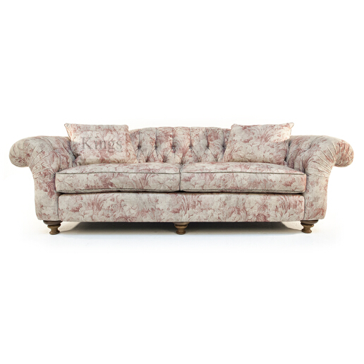 John Sankey Bloomsbury Grand Sofa in Avignon Velvet Petal Fabric 2