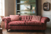 John Sankey Bloomsbury Large Sofa in Florus Cranberry Fabric