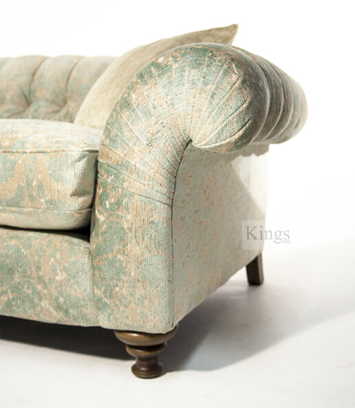 John Sankey Bloomsbury Large Sofa in Tribus Turqioise Fabric 2