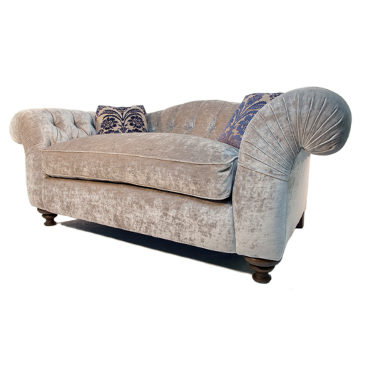 John Sankey Bloomsbury Small Sofa in Bumble Velvet Quartz Fabric 2