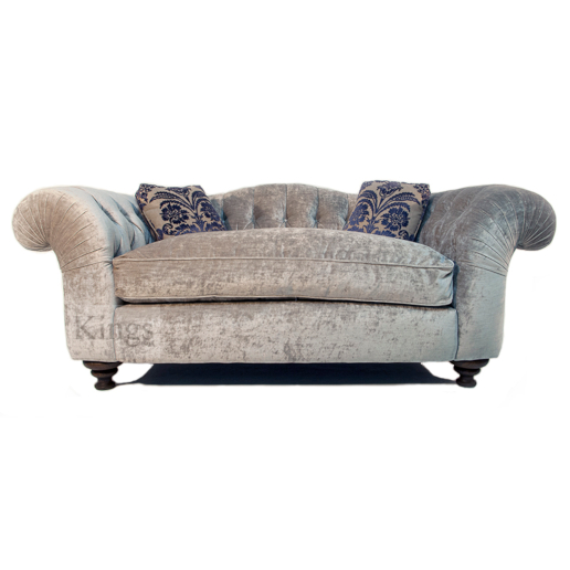 John Sankey Bloomsbury Small Sofa in Bumble Velvet Quartz Fabric