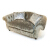 John Sankey Bloomsbury Small Sofa in Borghese Velvet Champagne Fabric 3