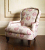 John Sankey Alphonse Chair in Antiquity Heather Fabrics with Studding