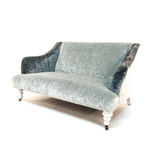 John Sankey Beckett Occasional Sofa in Osborne and Little Kuri Quartz Fabric