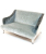 John Sankey Beckett Occasional Sofa in Osborne and Little Kuri Quartz Fabric