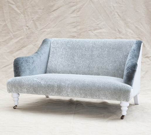 John Sankey Beckett Small Sofa in Osborne and Little Kuri Quartz Fabric