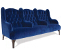 John Sankey Buckingham Three Seater Large Sofa in Blue Velvet Fabric