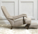 John Sankey Byron Chair with Foot Stool in Horatio Stone Leather
