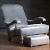 John Sankey Byron Chaise Chair and Foot Stool in Full Grain Ollivander Coffeebean Leather