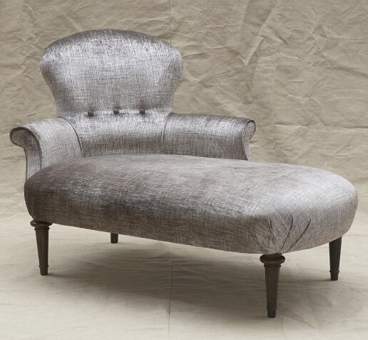 John Sankey Clara Chaise in Harlequin Osamu Hazelnut Fabric