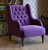 John Sankey Constantine Chair in Tate Velvet Blackberry Fabric