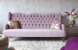 John Sankey Constantine Large Sofa in Tate Velvet Rose Fabric Roomset